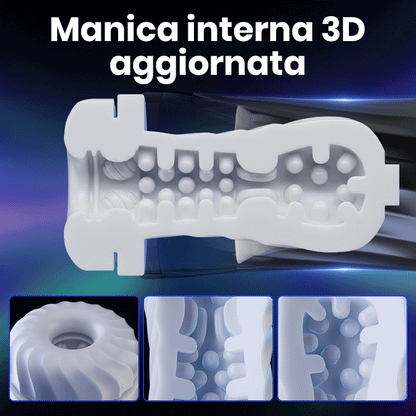 【Spedizione gratuita】Coppa dell'aereo a razzo, rotazione a 3 frequenze, vibrazione a 5 frequenze + telescopica, riscaldata