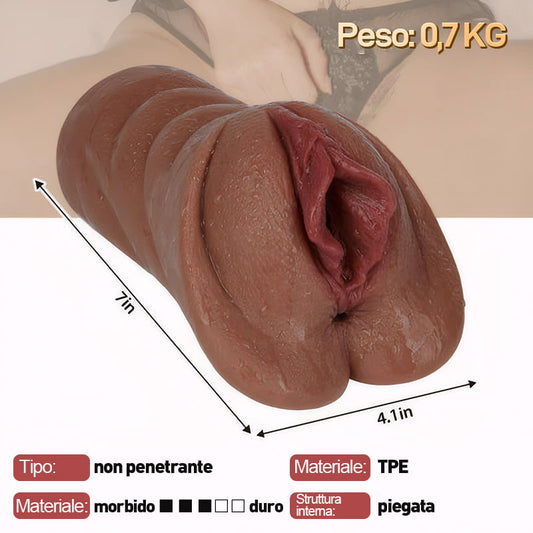 Nyx - Realistica tascabile vagina morbida e durevole materiale realistico texture vagina e stretto ano 2 in 1 fori