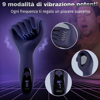 “La mano destra di Dio” – Funzione di vibrazione a 9 frequenze, design simulato, adatta per utenti con pene di grandi dimensioni