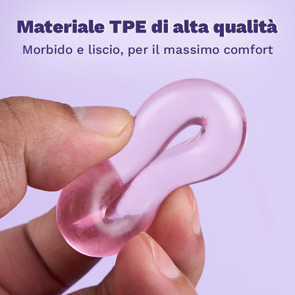 Set da 3 pezzi di anelli per il pene in TPE ad alta elasticità per il piacere maschile
