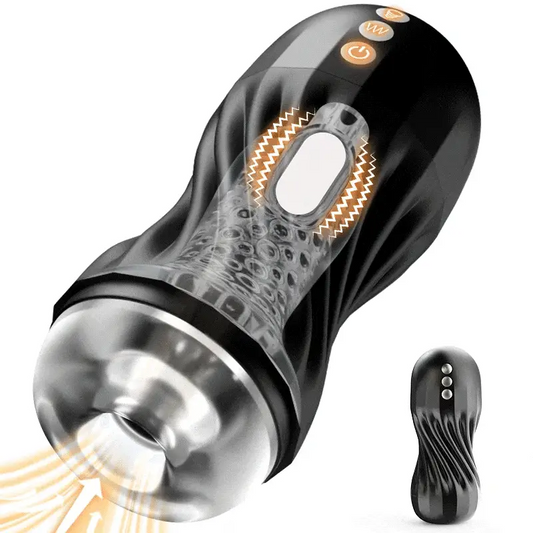 Gasvortex - Modalità di suzione e vibrazione a 7 frequenze, involucro torsionabile, masturbatore maschile