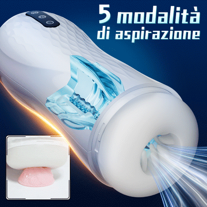 Fantasy - Masturbatore riscaldato con vibrazione a 10 frequenze e aspirazione a 5 frequenze