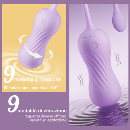 Elf — Vibratore con Vibrazione e Rotazione a 9 Frequenze, Stimolazione a 360°