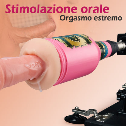 Azax - Piacere estremo con la macchina del sesso più apprezzata - 7 accessori, spinta automatica, amore anale