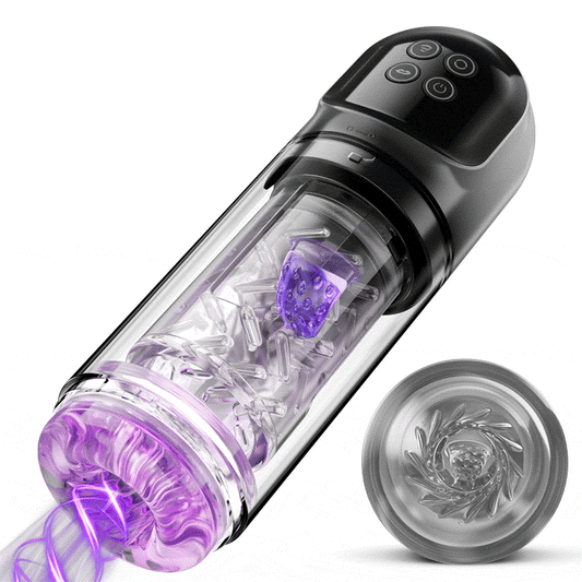 Vortex - 7 Sucking Dual-Temperature SPA Boner Enlarger 7 Rotating 360° Massage Masturbator