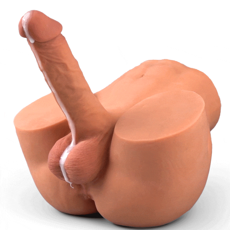Dildo vibrante a spinta realistico Butt 10,12 libbre marrone