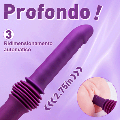 Dildo Migliorato Extra Lungo da 4,33 Pollici con Base Regolabile a 145°, Riscaldamento e Vibrazione