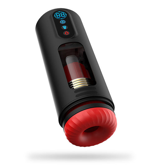 Masturbatore per uomini con 9 frequenze di vibrazione, aspirazione, movimento telescopico e riscaldamento