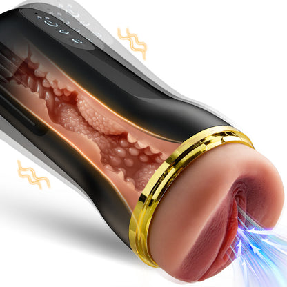 Captain - 5 Succhiare 10 coppe vibranti per la masturbazione maschile con ingresso di vagina simulato