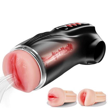 【Vendita flash: 30% SCONTO】Daphne - Pompa per Penis con 3 Maniche Intercambiabili, Pocket Pussy, 9 Modalità di Aspirazione & 9 Vibrazioni, Masturbatore Maschile