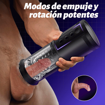 BIONIERE Torcia Elettrica 3 in 1 Masturbatore Cup 10 vibrazione 5 telescopica ＆ aspirazione