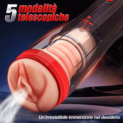 ROKA - 4 IN 1 Masturbatore cup Suzione Telescopica Vibrazione Acmejoy