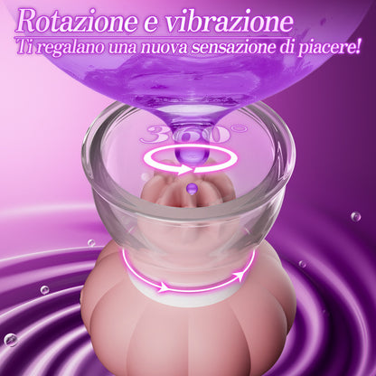 Thaliane – Giocattoli per capezzoli manuali con suzione e rotazione con due teste a spazzola differenti