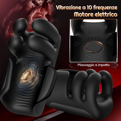 Automatico 10 dita Pinchin & Tapping per la terapia di massaggio Vibratore del pene