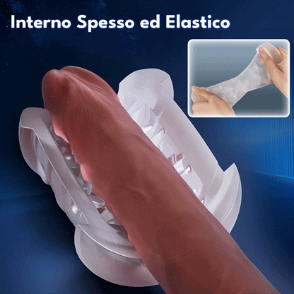 Hardy Masturbatore Cup portatile con due estremità aperte 3 Telescopica