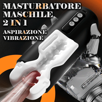 Sophia – 8 Modalità di Vibrazione 8 Modalità di Aspirazione Manicotto Realistico 3D Masturbatore Maschile Automatico