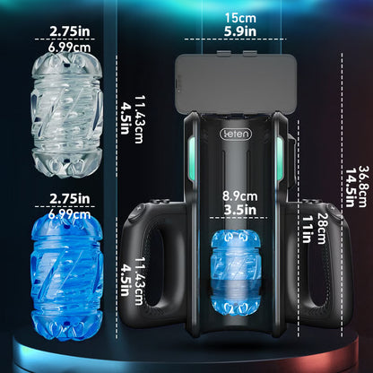 【Spedizione gratuita】LETEN 10 Masturbatore ad alta velocità con supporto per telefono