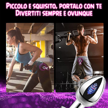 Vibratore anale con custodia in metallo e 10 modalità di vibrazione per uomini e donne