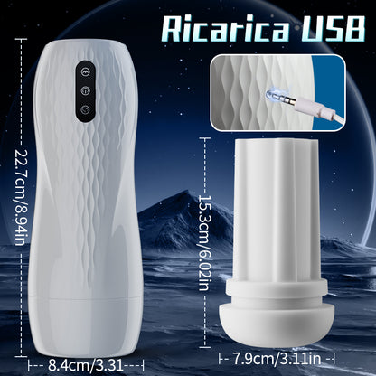 Fantasy - Masturbatore riscaldato con vibrazione a 10 frequenze e aspirazione a 5 frequenze