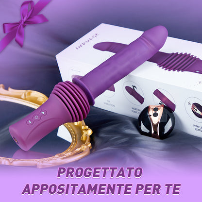 Dildo Migliorato Extra Lungo da 4,33 Pollici con Base Regolabile a 145°, Riscaldamento e Vibrazione