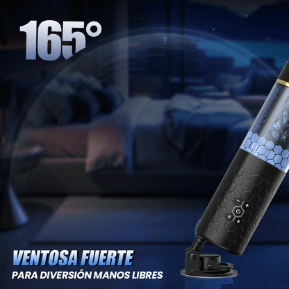 STORM - SPINNE Masturbatore elettrico cup rotazione telescopica 6 frequenza 3 velocità