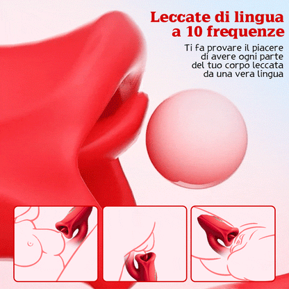 【Spedizione entro 24 ore】Bisou - Vibratore per il punto G con funzione di leccata di lingua e lingua vibrante