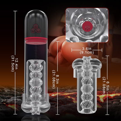 S-HANDE - 2 IN1 9 Vibrazione 3 Aspirazione Pompa per pene