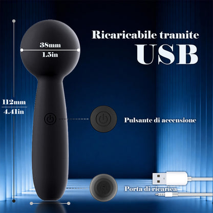 Mini massaggiatore con 10 modalità per il piacere sessuale di donne e coppie