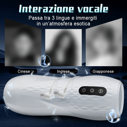 Fantasy - Masturbatore riscaldato con vibrazione a 10 frequenze e aspirazione a 5 frequenze