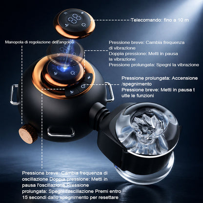 【Vendita flash: 30% SCONTO】Hazel - Masturbatore maschile indossabile 3-in-1 con guaina in silicone, 9 livelli di spinta, rotazione e vibrazione