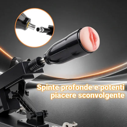 DualStorm - Masturbatore Maschile Automatico a Doppia Entrata con Esperienza Realistica