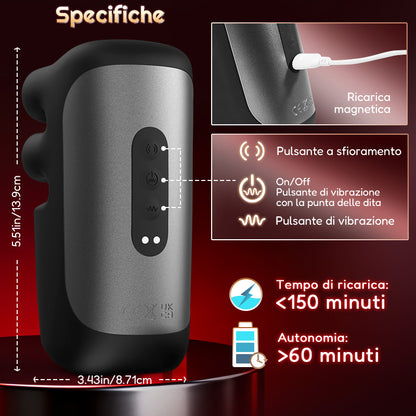 Automatico 10 dita Pinchin & Tapping per la terapia di massaggio Vibratore del pene